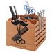 Salon Shear Holder with 4 Compartments Compact Hair Cutting Scissors Holder with Sponge Lining Efficient Salon Scissors Holder Hair Scissors Organizer for Barber Supplies Stylists 5.3x5.3x4.7in wo