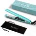 Terviiix Mini Hair Straightener for Short Hair Small Straighteners Travel Straighteners and Ceramic Plate Quick and Easy Hair Styling Dual Voltage Pouch Included Blue