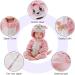 COOKY.D Baby Hooded Rompers | Winter Flannel Jumpsuit Pajamas for Infants | 3-6 Months | Pink - Buy Online on GoSupps.com
