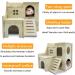 Eyksta Large Wooden Hamster House - Multi-Chamber Hideout & Accessories (22 x 22 x 22) - Ideal Hamster Toy - Buy Online on GoSupps.com