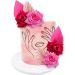 JeVenis Rosa Acrylic Minimalist Art Lady Face Cake Topper Pink Rose Cake Topper Gold Palm Leaves Wedding Cake Toppers for Wedding Bridal Shower Birthday Party - Buy Online on GoSupps.com