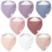 BIRMOSS Libben Baby triangle Baby Musselin Neckuch Baby for Boy and Girls 100% cotton Narrow Baby adjustable 8 pieces of summer berry