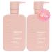 MONDAY HAIRCARE Smooth Shampoo + Conditioner Bathroom Set (2 Pack) 12oz Each for Frizzy Coarse and Curly Hair Made from Coconut Oil Shea Butter & Vitamin E 100% Recyclable Bottles