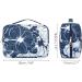 Women's Waterproof Travel Hanging Toiletry Wash Bag Cosmetic Organizer - Blue Lotus - Buy Online on GoSupps.com