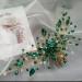 WEIPUER Bridal Hair Comb with Gold Crystal & Green Rhinestone Handmade Headpiece for Women and Girls 18-20cm Special Occasions & Wedding Gift - Buy Online on GoSupps.com