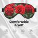 Red Rose Flowers Print Double-Sided Eye Mask | Soft & Light Blocking for Better Sleep Quality | International Shipping Available - Buy Online on GoSupps.com