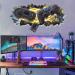ANHUIB Game Wall Stickers 3D Gamer Wall Stickers for Bedroom for Boys Gaming Stickers for Wall Playstation Game Wall Decals Controller Xbox Wall Murals for Nursery Playroom Teenage Kids Room Decor Black