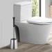 Silicone Stainless Steel Toilet Bowl Brush Holder Set for Deep Cleaning - Modern Bathroom Restroom Cleaner with Caddy - Buy Online on GoSupps.com