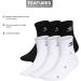 adidas Originals Trefoil Quarter Socks (6-Pack) Medium White/Black - Buy Online on GoSupps.com