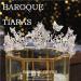 Foyte Butterfly Crown: Baroque Queen Tiara for Women & Girls - Rhinestone Bride Headpiece - Buy Online on GoSupps.com