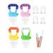 Baby Fruit Feeder Baby Food Feeder Teething Pacifier (4 Pack) Baby Fruit Pacifier Feeder Soft Safe BPA-Free Silicone Pouches Training Massaging Toy Teether