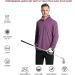 Quarter Zip Golf Pullover Men Dry Fit Long Sleeve - Dark Purple Melange - 3XL - Buy Online on GoSupps.com