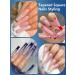 504PCS XXL Clear Square Nail Tips for Acrylic Nails - Professional Long Fake Nails for Nail Salon and DIY Nail Art - Half Cover Ballerina Coffin French Nails with Bag - Buy Online on GoSupps.com