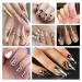 Metallic Mirror Painting Nail Polish - 2x12ml Silver & Gold - Chrome Effect Striper Gel with Brush for DIY Nail Art Manicure - Buy Online on GoSupps.com