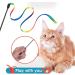Amaxiu Cat Wand Toy Set Interactive Cat Wand Toy with Rainbow Ribbon String Rainbow Cloth String Leopard Print Cloth String for Small Cats Kittens Indoor Training Catcher(3 Packs) - Buy Online on GoSupps.com
