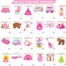 Happy Camper Cupcake Toppers 48Pcs Pink Camper Themed Cupcake Toppers Happy Camper Birthday Decoration Camping Party Cake Picks for Camper Theme Baby Shower Supplies - Buy Online on GoSupps.com