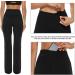 AFITNE Women's High Waist Bootcut Yoga Pants with Pockets - Tummy Control, 4 Way Stretch, Size 3XL, Black - Buy Online on GoSupps.com