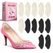 Heel Pads for Shoes 6 Pair Heel Grips Heel Cushion Shoe Inserts for Women Men Too Big Shoes Heel Pads Protectors Blister Prevention Shoe Filler to Make Shoes Smaller (Apricot & Black) Pale Apricot & Black