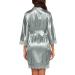 BESDEL Women's Satin Silk V-Neck Kimono Robe XL Grey - Buy Online on GoSupps.com