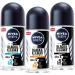 NIVEA BLACK AND WHITE FRESH+SPECIAL+ ORIGINAL MEN ROLL-ON FREE ALCOHOL ANTIPERSPIRANT DEODORANT 48 HOURS PROTECTION 1.7 OZ (Pack of 3) (NIVEA BLACK AND WHITE SERIES)