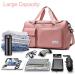 Suruid Travel Duffel Bag with Shoes Compartment - Pink Gym Bag for Men and Women - Buy Online on GoSupps.com