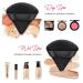 AMMON 4 Piece Triangle Soft Makeup Powder Puff Set - Velour Pure Cotton Puffs for Loose Mineral Powder - Black - Buy Online on GoSupps.com