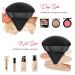 AMMON 12 Pcs Black Powder Puff Set - Soft Velour Makeup Sponge Puffs for Loose Mineral Powder, Cosmetic Body Contouring Tools - Buy Online on GoSupps.com