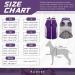 Kuoser Waterproof Dog Coat - Winter Warm Jacket for Small & Medium Dogs Fleece-Lined Reflective Vest - Cozy Purple Pet Clothing - Buy Online on GoSupps.com