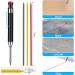 Yzzaoo Deep Hole Marker Pencil Set - 2 Carpenter Pencils with 18 Marker Mines for Wood Metal & Concrete (Black + Blue) - Ideal Borehole Markers - Buy Online on GoSupps.com