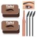 2PCS  Erinde Tinted Eyebrow Soap Kit  4D Brow Styling Soap Gel  Long Lasting & Waterproof Eyebrow Setting Wax Set  Smudge-Proof Natural Eyebrow Brow Gel Styling Makeup (03 LIGHT BROWN) SET B