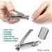 XGIZMOO Nail Clippers with Glass Nail File - Portable Folding Mini Cutter for Natural Nails | Curved Trimmer with Keychain | Wide Jaw Design | X021DB-S - Buy Online on GoSupps.com
