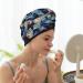 Hair Towel Wrap - Fast Drying Turban with Button | Abstract Blue Squares | Best Hair Drying Towel for Quick Results - Buy Online on GoSupps.com