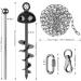 Lifeswell 15-Inch Dog Tie Out Stake & 30ft Heavy Duty Stainless Steel Chain for Dogs up to 125lbs | Perfect for Courtyard & Camping - Buy Online on GoSupps.com