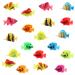 Cobee aquarium plastic fish 20 pieces of artificial floating fish figures realistic moving fish ornament tropical fish decorations for aquarium bathing toys