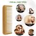 Bamboo Wide Tooth Comb for Natural Curly Hair | Hand-Polished Detangling Anti-Static Brush for Men and Women | 1PCS - Buy Online on GoSupps.com