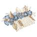 Angoily Bridal Comb Decorative Hair Clips Bride Bridesmaids Crystal Headpiece Bridesmaid Hair Accessories Women Hair Side Combs Floral Hair Clip Pearl South Korea Women's Fabric