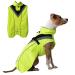 Dogopal raincoat dog waterproof for small & large dogs - yellow dog coat with reflector strip - waterproof dog coat rain protection & rain jacket made of breathable mesh (m) m yellow