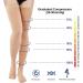 Buy Thigh High Compression Stockings 20-30 mmHg | Closed Toe Socks for Men & Women - Beige Medium | International Shipping Available - Buy Online on GoSupps.com