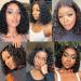 Durreley Bob Wig Human Hair 13x4 Water Wave Lace Front Short Bob Wigs for Black Women - 14 - 180% Density - Glueless Wet and Wavy HD Lace Front Wig Pre Plucked with Baby Hair - Buy Online on GoSupps.com