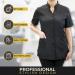 CHARLENE Anna Short-Sleeve Jacket - Custom Embroidery for Stylists & Groomers - XX-Large Magenta - Buy Online on GoSupps.com