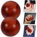 Buifulsic 2-St Wooden Ball Massage Balls - Acupuncture & Fitness Gym Handcrafted Mahogany & Bamboo 5x5cm - Buy Online on GoSupps.com
