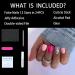 Short False Nails - Cute Red & Pink Square Press On Nails with Silver Glitter | 24 Pcs Acrylic Stick On Nails for Women & Girls - Buy Online on GoSupps.com