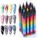 RoseFlower 12 Color 3D Nail Art Pens Set Acrylic Paint Pens Nail Art Painting Pen Nail Art Graffiti Pen Quick-drying Waterproof Nail Point Graffiti Dotting Pen for Nail DIY Dot Line Flower Pattern#2 - Buy Online on GoSupps.com