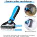 Deshedding Brush for Small, Medium & Large Dogs | 17+9 Double Sided Grooming Tool with Free Dog Comb - Blue - Buy Online on GoSupps.com