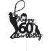 Fishing 60th Birthday Cake Topper for Man Fisherman Theme Decoration Funny 60 Year Fabulous and Happy Sixty Party Handmade (Black) - Buy Online on GoSupps.com