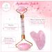 Jade Roller & Gua Sha Tool Set | Rose Quartz Facial Roller for Anti-Aging Fine Lines & Muscle Relaxation | International Shipping - Buy Online on GoSupps.com