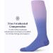 Comrad Knee High Compression Socks - 15-20mmHg Soft & Breathable Unisex Wide Calf Medium Purple/Denim Ombre - International Shipping Available - Buy Online on GoSupps.com