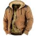 Hanxiulin plush jacket oversize warm lined fleecemantel men hoodie hooded sweater long hood fleece jacket oversized transition jacket hooded tops outdoor buffer jacket m brown