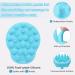 Fretech Updated Scalp Massage Brush - Dual Silicone Bristles for Sensitive Scalp Hair Growth & Gentle Cleansing - Light Blue - Buy Online on GoSupps.com