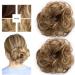 Hair part hair tie hair extensions butt with hair cheap soft wavy hair tie natural like real hair updo hair thickening 2pcs 50g/pack #Hellbraun & ashblond 25 g light brown & ashblond
